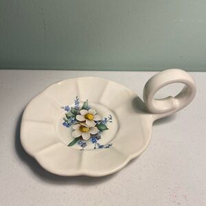 Vintage Floral Country Candleholder